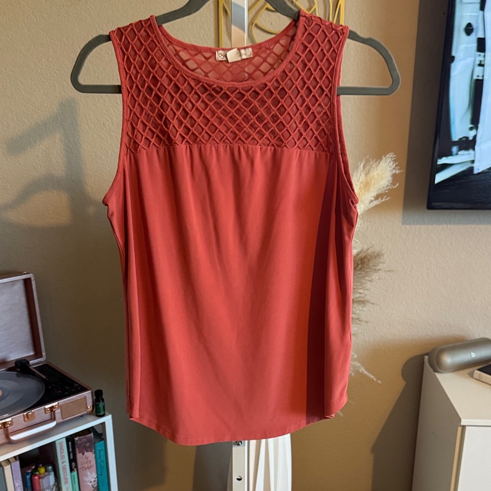 Sleeveless Red Top